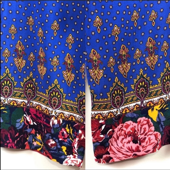 ANTHROPOLOGIE Floral Wide Leg Trouser Pants Sz 12 - Picture 4 of 8